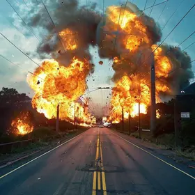 Detonações na Serra das Araras