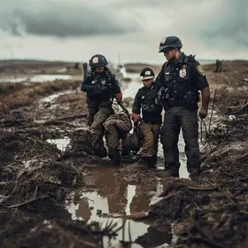 resgate de casal em carro atolado
