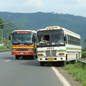 caminhão tomba após atingir ônibus na Anhanguera, em Araras