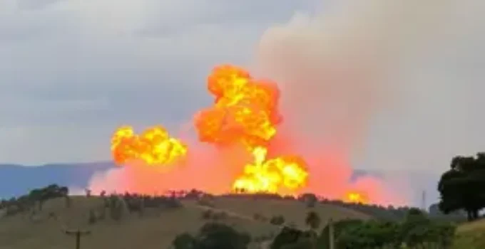 detonações na Serra das Araras